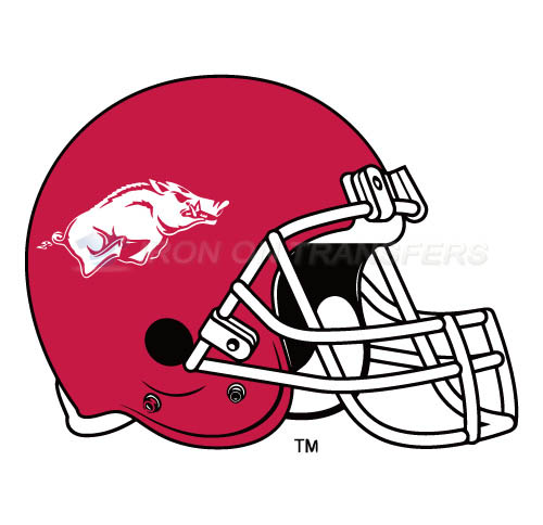 Arkansas Razorbacks 2001 Pres Helmet Logo T-shirts Iron On Trans - Click Image to Close